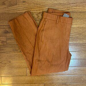 J. Jill Linen Stretch Size Small Rust Colored Pull-On Pants
